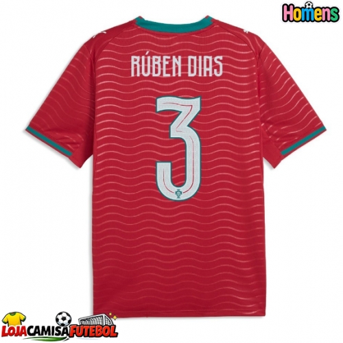 Camisa de Futebol Portugal Ruben Dias #3 Equipamento Principal Mundo 2026 Manga Curta